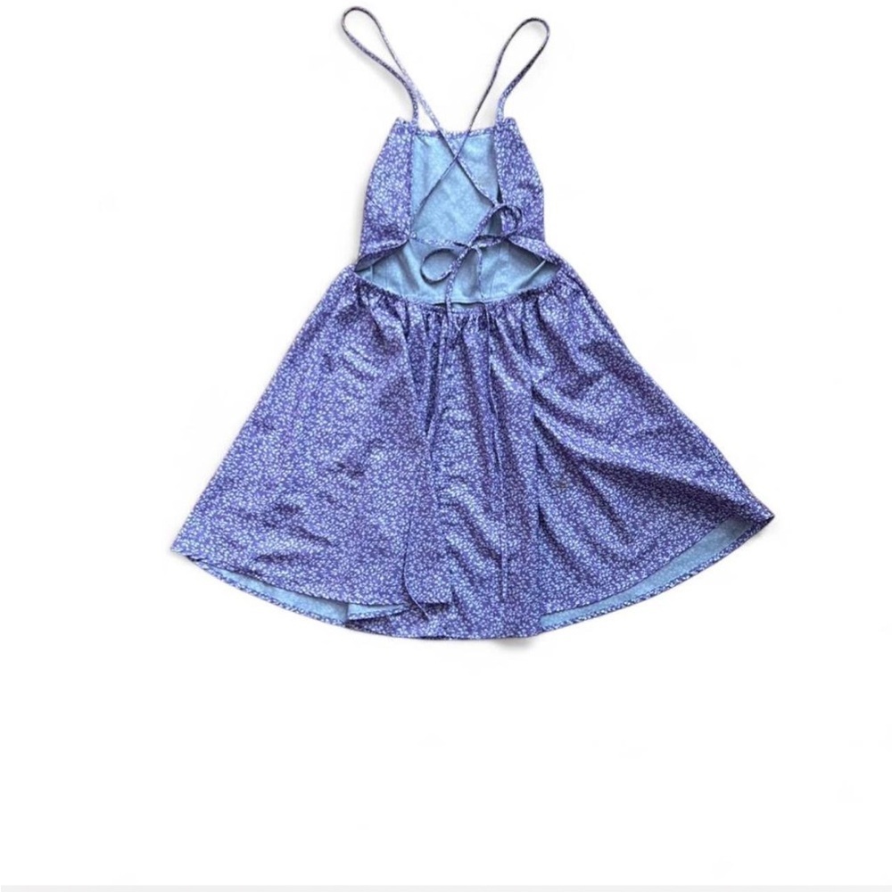 Elegant Purple Floral Women's Dress - Picture 4 of 6